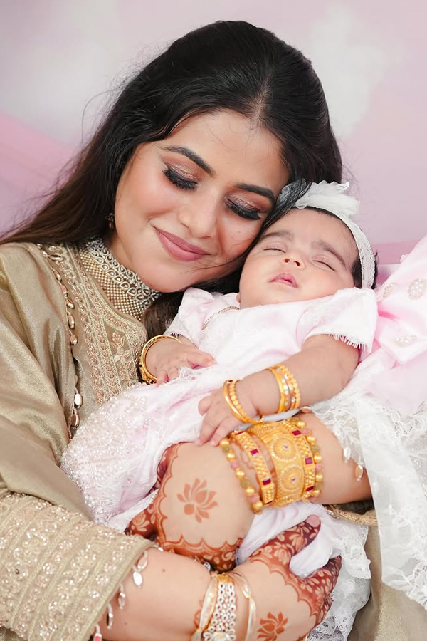 Actress Poorna Daughter Naming Ceremony Beautiful moments Photos10