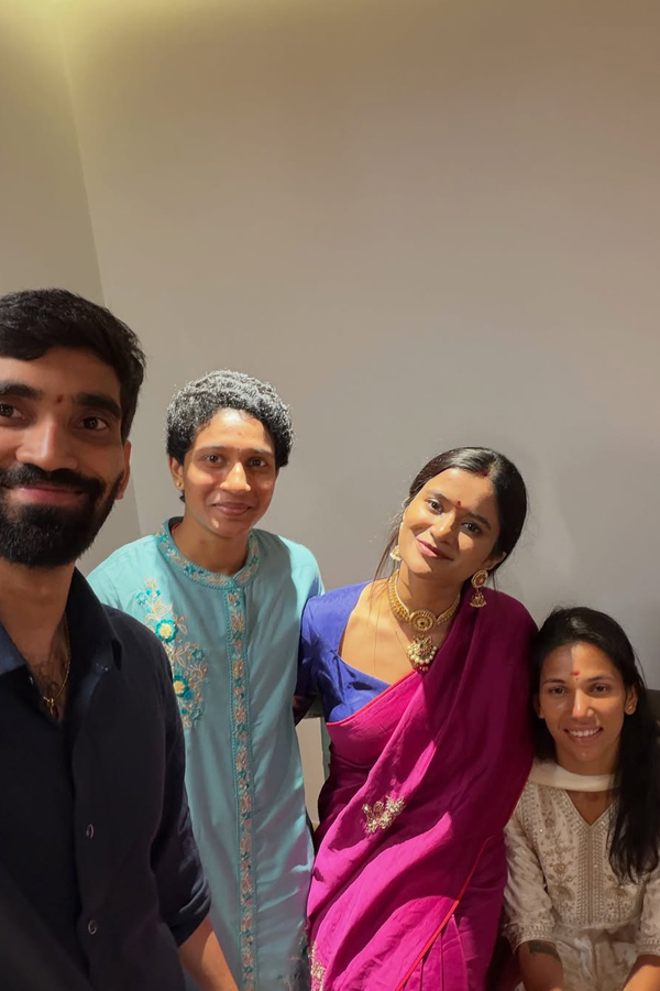 Kidambi Srikanth, Wife Shravya Varma Visited Tirumala Photos13