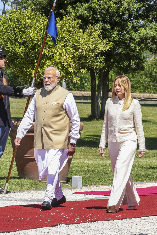 PM Modi Dinner, Drive, Colosseum Diplomacy With Meloni In Rome Photos3