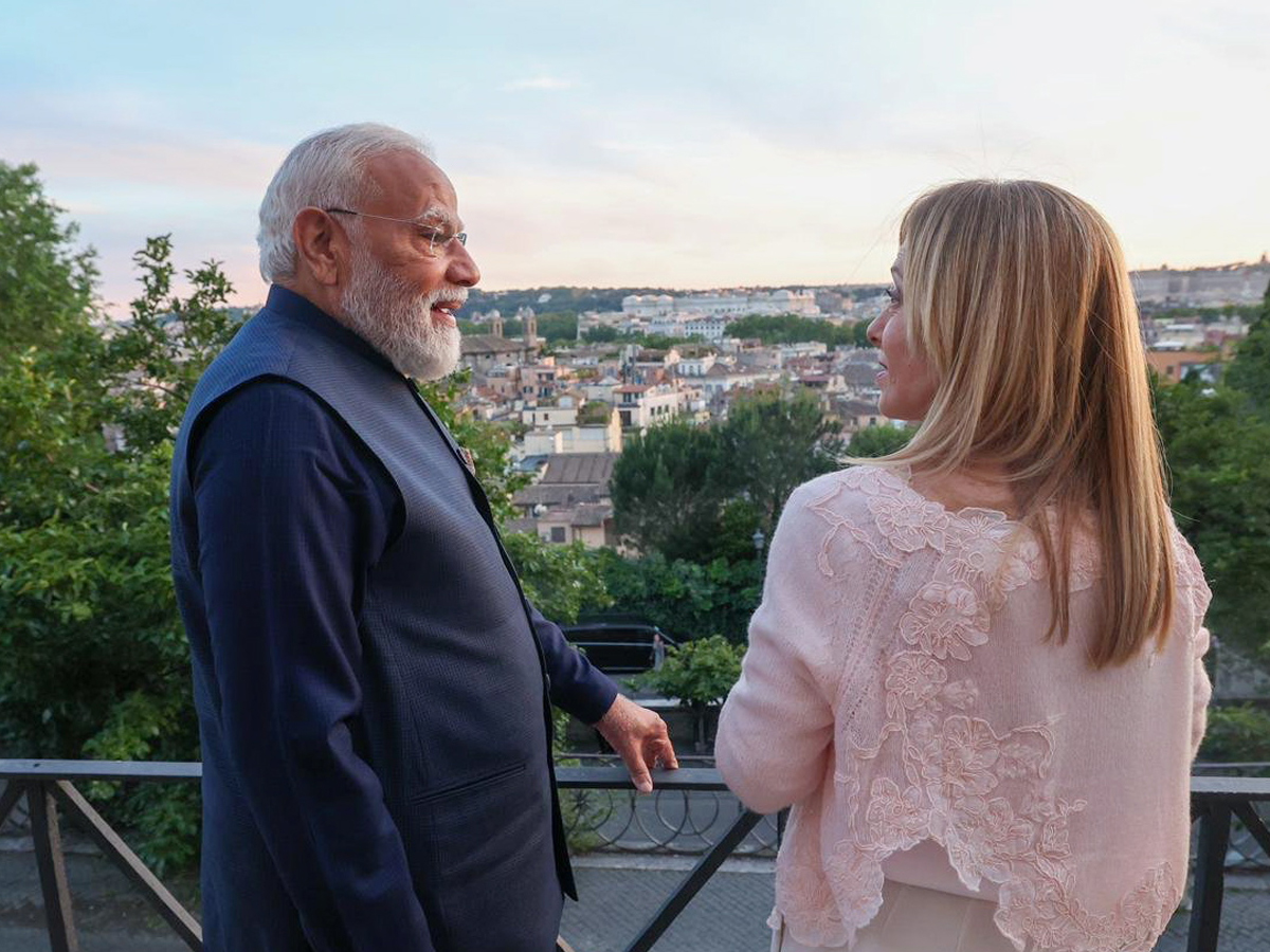 PM Modi Dinner, Drive, Colosseum Diplomacy With Meloni In Rome Photos7
