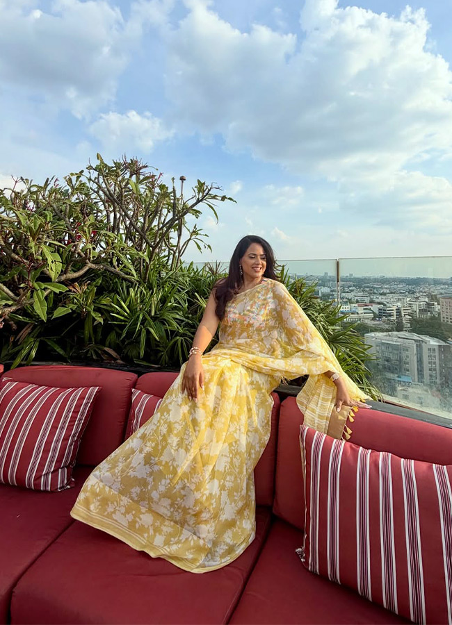 Chandamamala Sameera in a saree Photos7