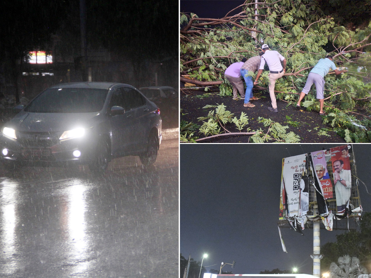 Night Heavy Rain in Vijayawada​ HD Photos1