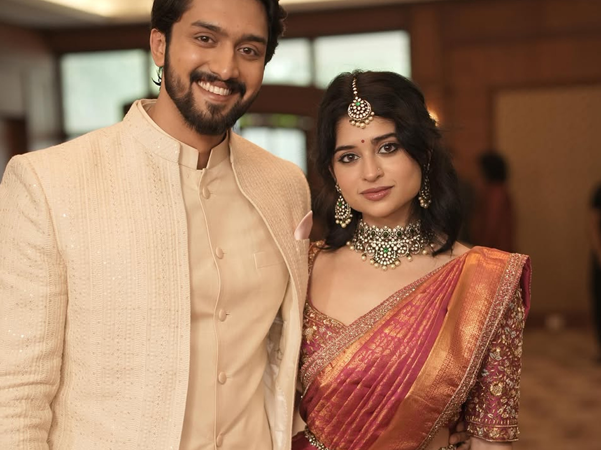 Upendra Nephew Niranjan gets engaged to Sanjana In intimate ceremony Photos17