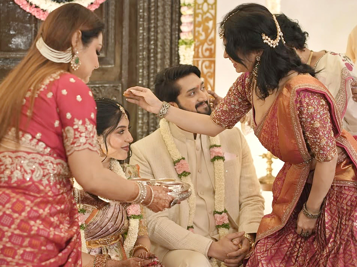 Upendra Nephew Niranjan gets engaged to Sanjana In intimate ceremony Photos7