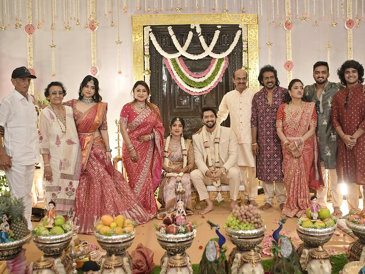 Upendra Nephew Niranjan gets engaged to Sanjana In intimate ceremony Photos9