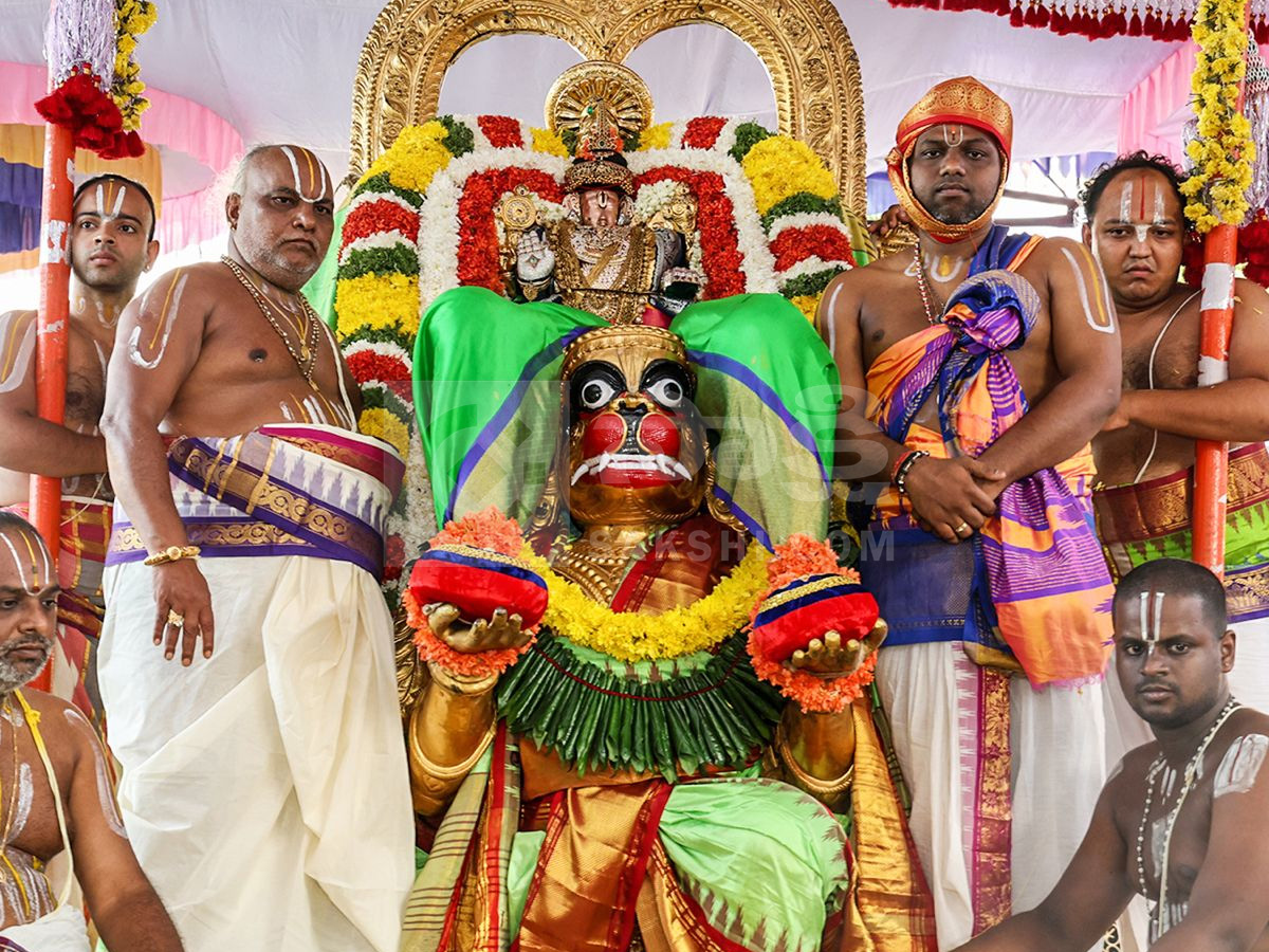 NARAYANAVANAM BRAHMOTSAVAMS BEGIN WITH DHWAJAROHANAM Photos13