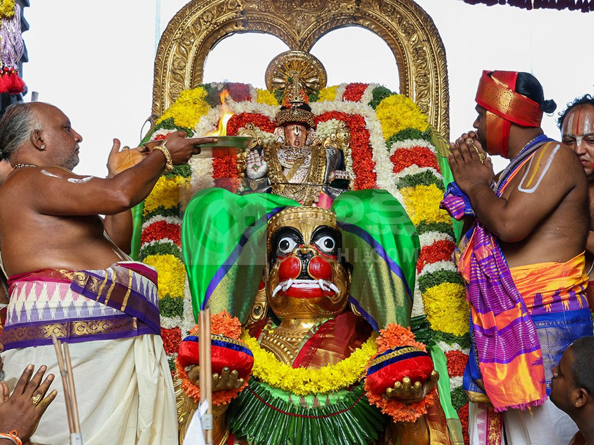 NARAYANAVANAM BRAHMOTSAVAMS BEGIN WITH DHWAJAROHANAM Photos6