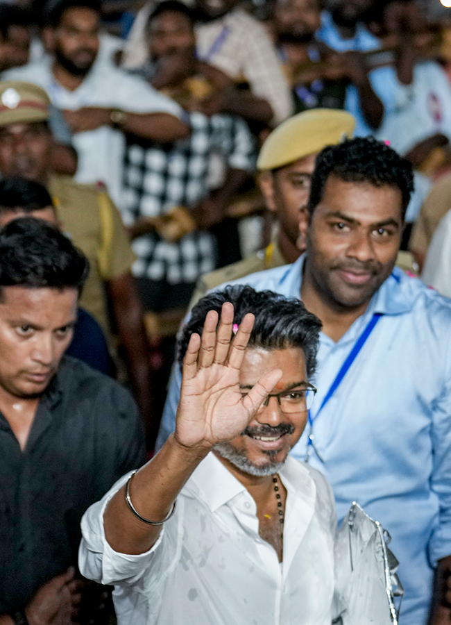TVK Vijay celebrates after winning in the Tamil Nadu Assembly elections results18