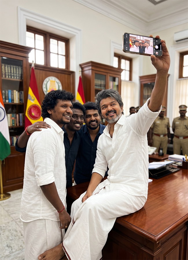 Trending : TVK Vijay AI made celebrity selfies are going viral10