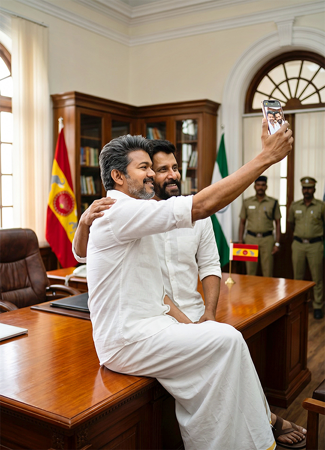 Trending : TVK Vijay AI made celebrity selfies are going viral6