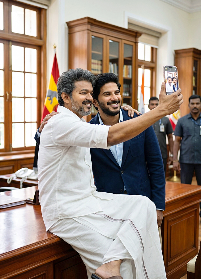 Trending : TVK Vijay AI made celebrity selfies are going viral9