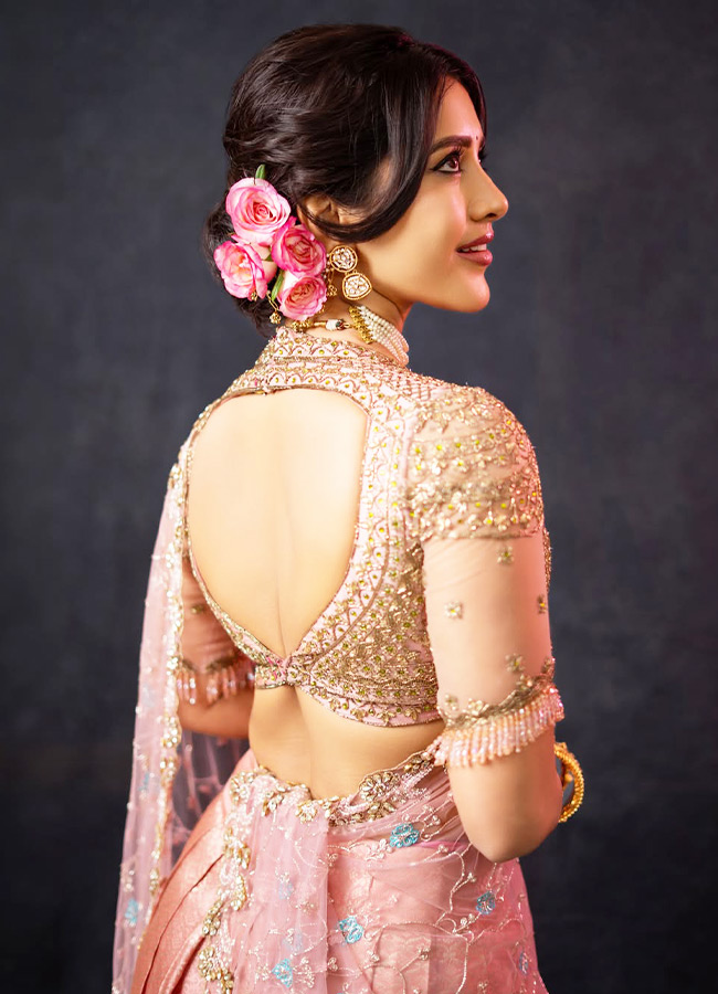 Nabha Natesh dazzling in a pink dress Photos8