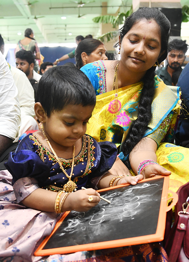 Mass Aksharabhyasam Ceremony on Indrakeeladri10