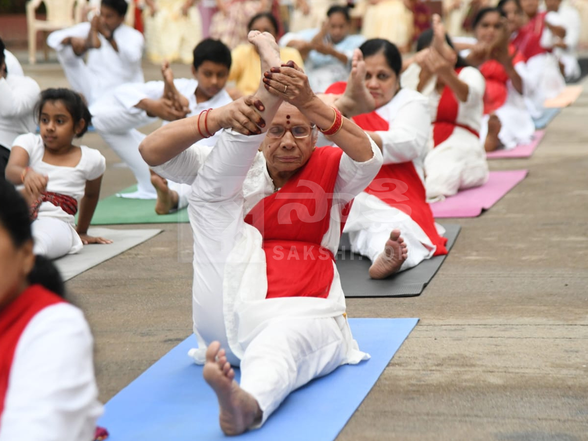Yoga celebrations organized by Sakshi News Photos13
