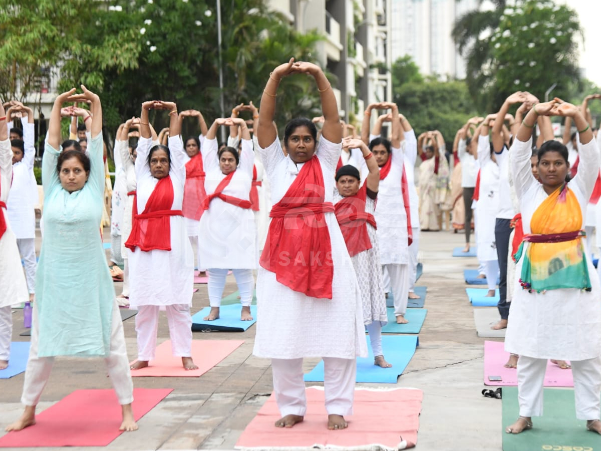 Yoga celebrations organized by Sakshi News Photos14
