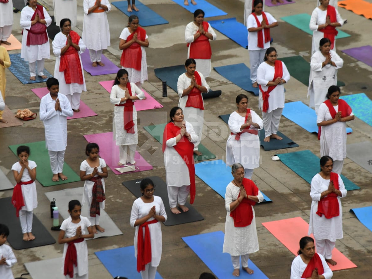 Yoga celebrations organized by Sakshi News Photos2