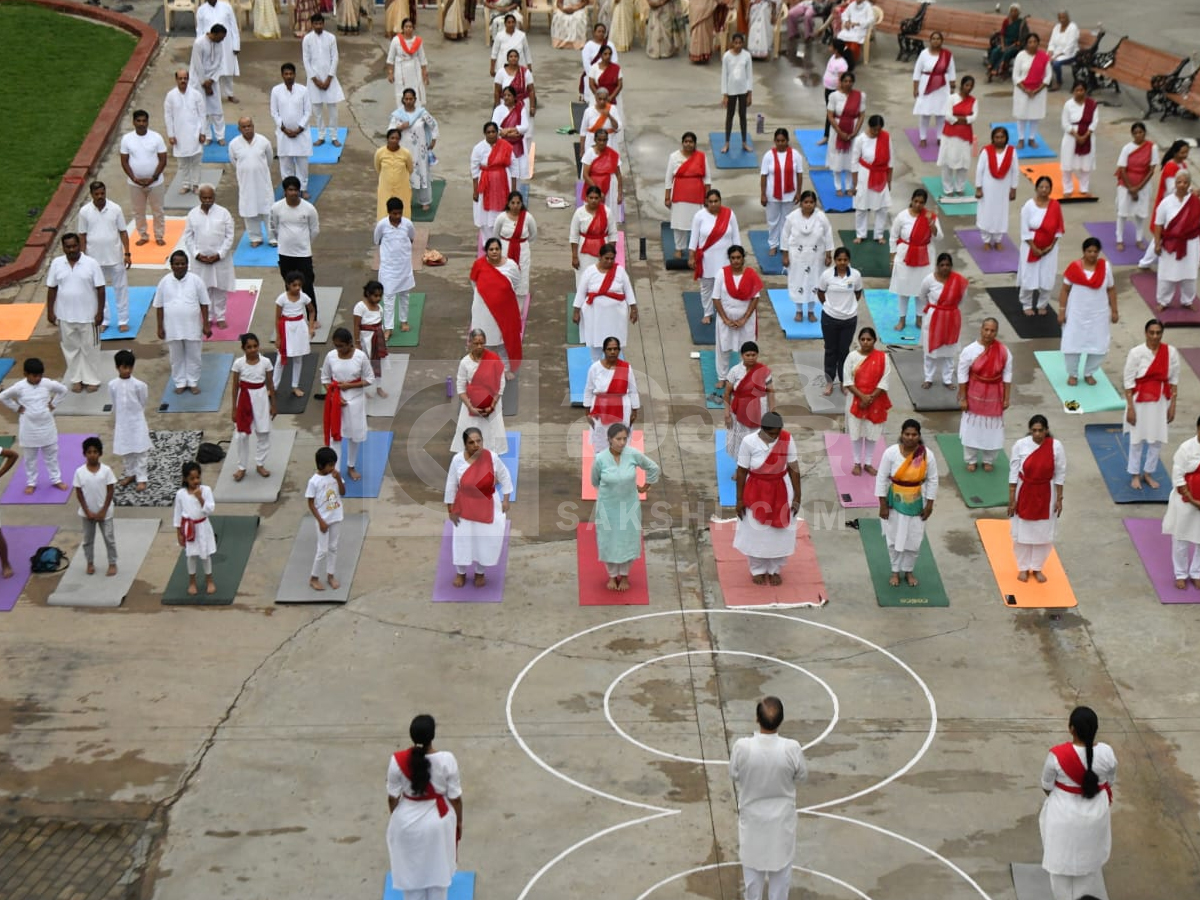Yoga celebrations organized by Sakshi News Photos6