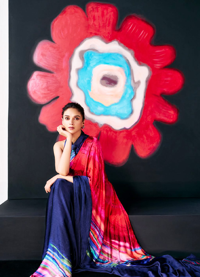 "Aditi Rao Hydari Stuns in Colorful Sarees (Photos)"10