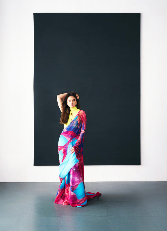 "Aditi Rao Hydari Stuns in Colorful Sarees (Photos)"12