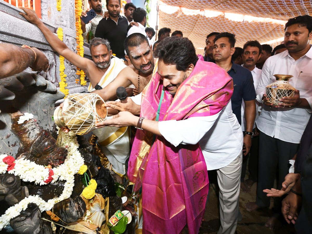 "Y. S. Jagan Mohan Reddy at the Inauguration of Gattu Sri Lakshmi Narasimha Swamy Temple"6
