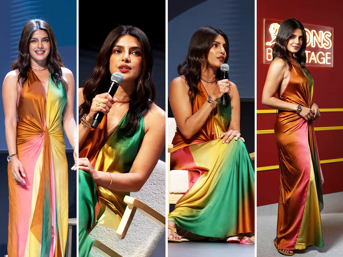 Varanasi Actress Priyanka Chopra Makes a Stylish Splash at Cannes...1