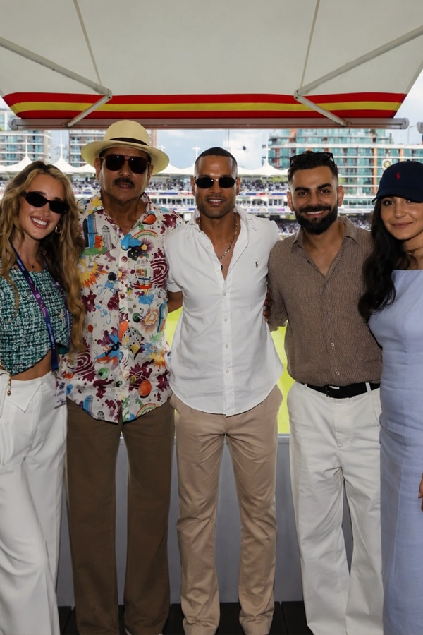 Virat Kohli And Shikhar Dhawan were seen in the stands at Lord Cricket PHotos3