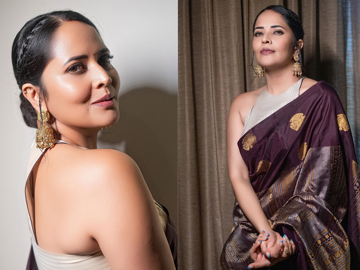 Anchor Anasuya Bharadwaj Stunning Looks In Saree Photos1