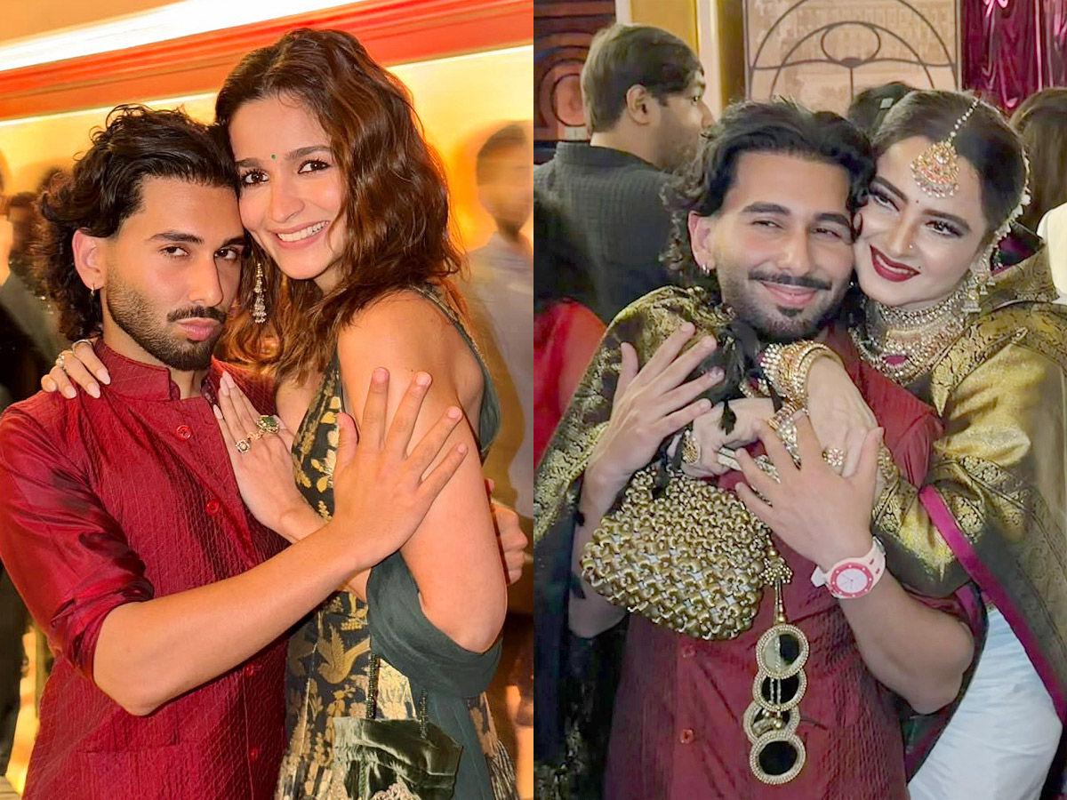 Film stars Add glamour to Boney Kapoor Daughter wedding Reception Photos1