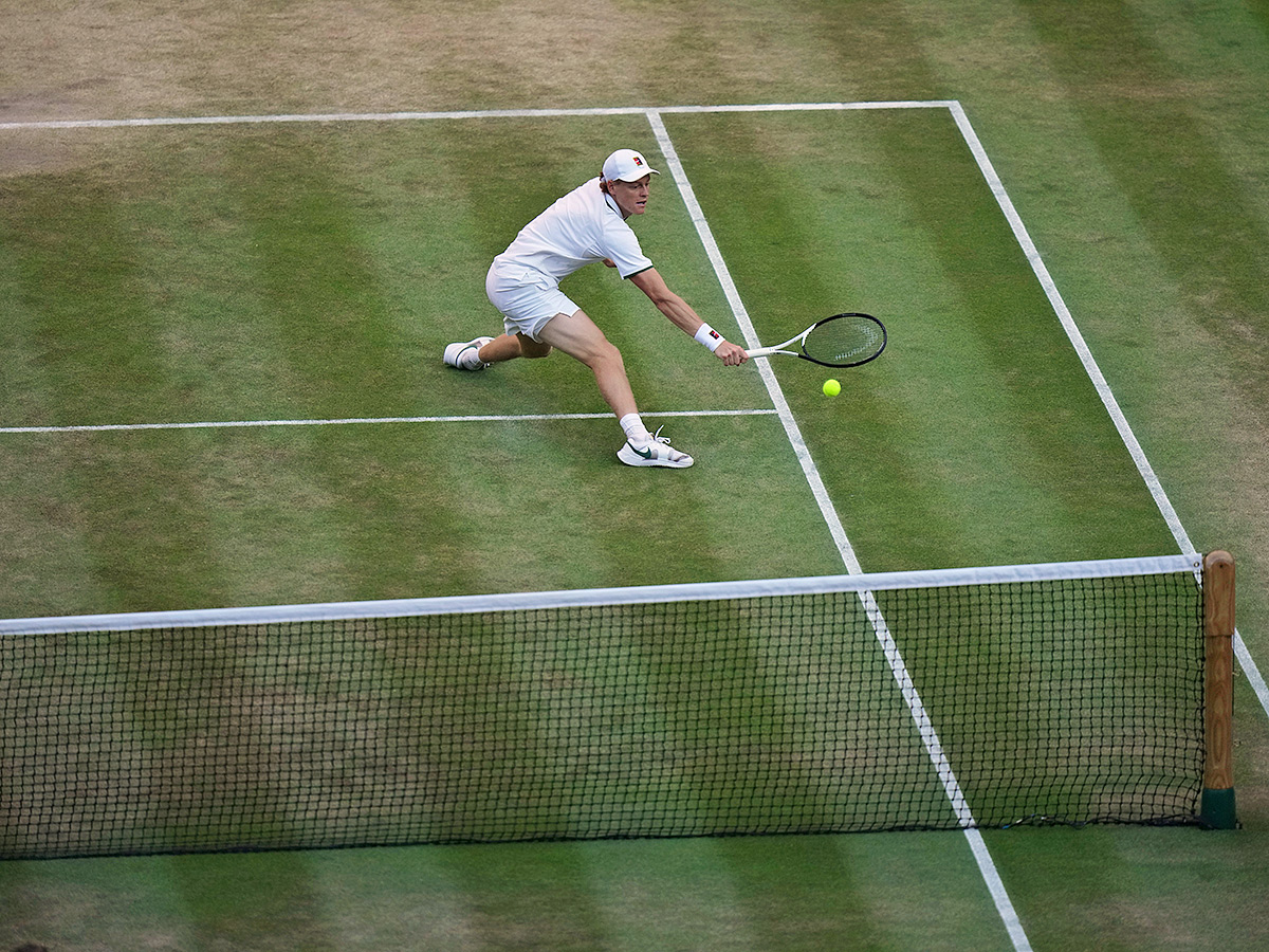 Wimbledon Tennis Championships Jannik Sinner celebrates trophy winning10