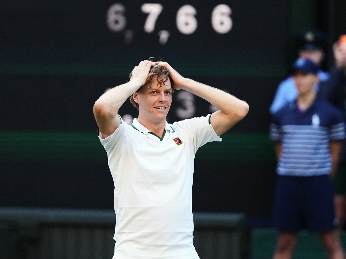 Wimbledon Tennis Championships Jannik Sinner celebrates trophy winning11