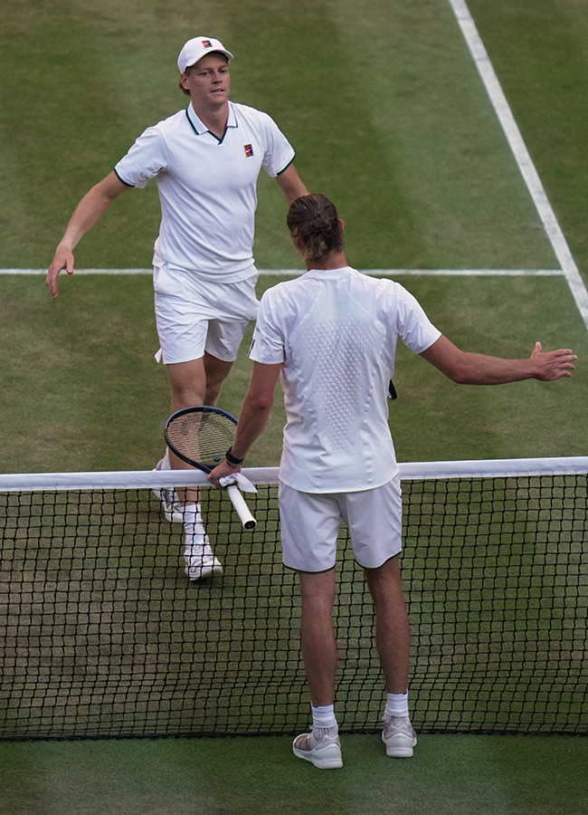 Wimbledon Tennis Championships Jannik Sinner celebrates trophy winning20