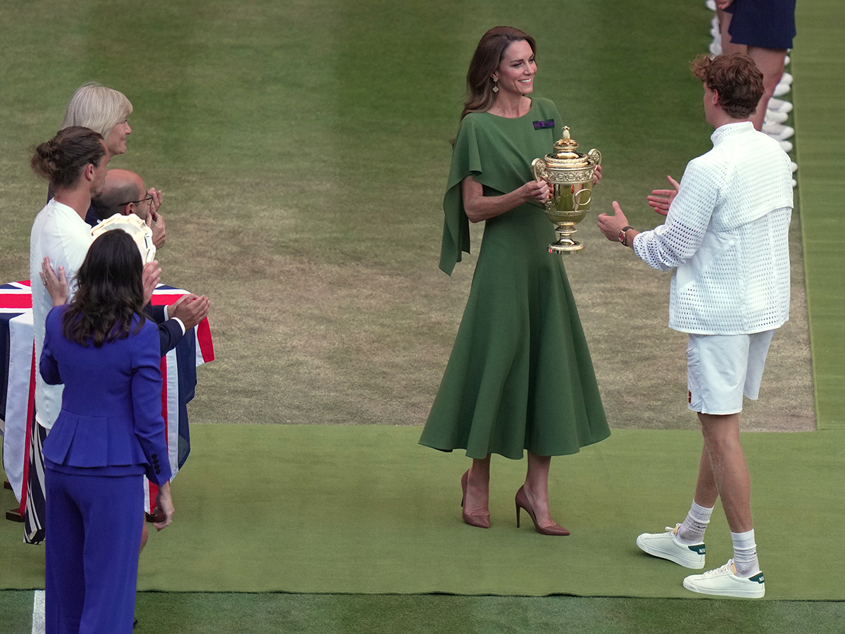 Wimbledon Tennis Championships Jannik Sinner celebrates trophy winning3