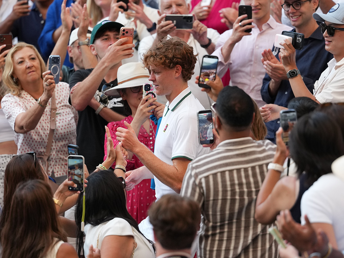 Wimbledon Tennis Championships Jannik Sinner celebrates trophy winning7