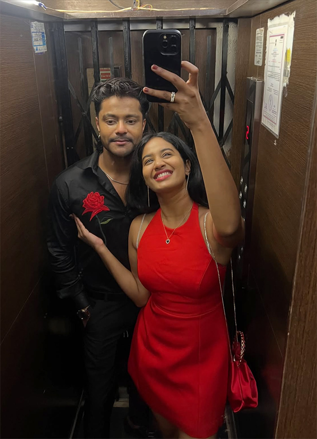 Actress Brigida Saga Engaged With Actor Anand Ram Viral Photos10
