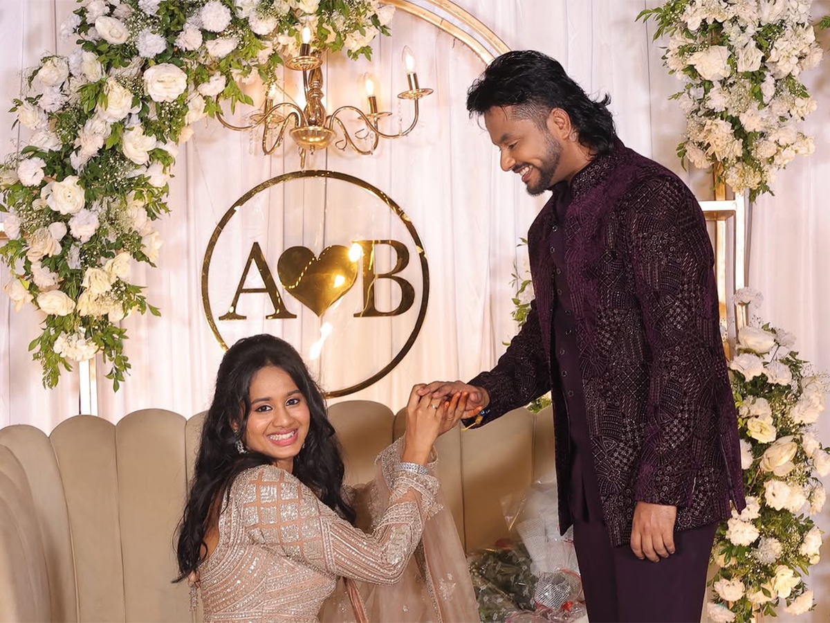 Actress Brigida Saga Engaged With Actor Anand Ram Viral Photos5