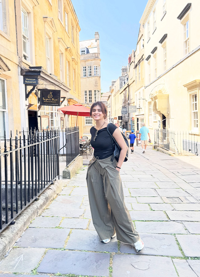 Heroine Hebah Patel Chills on the Streets of London  Stunning Photos2