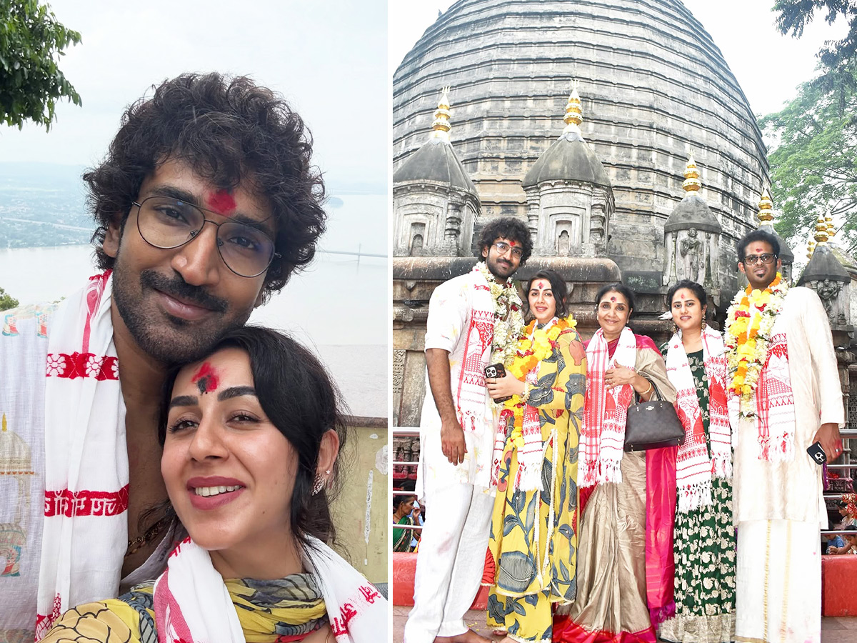 Nikki Galrani and Aadhi Perform Special Prayers at Kamakhya Temple Photos1