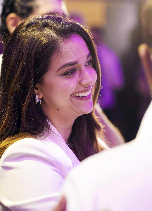 Keerthy Suresh Stuns at the Kerala Cricket League Auction See Her Gorgeous Photos8