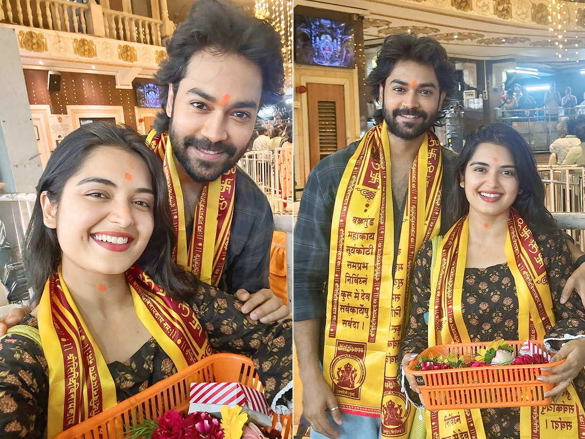 TV actors Priyanka Jain And Shiva Kumar at Siddi Vinayaka temple Photos1