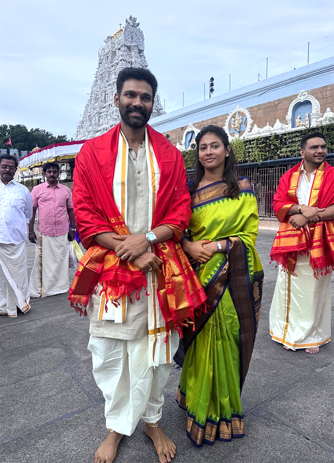 Actor Bellamkonda Sai Sreenivas Wife Kavya Reddy Visits Tirumala2