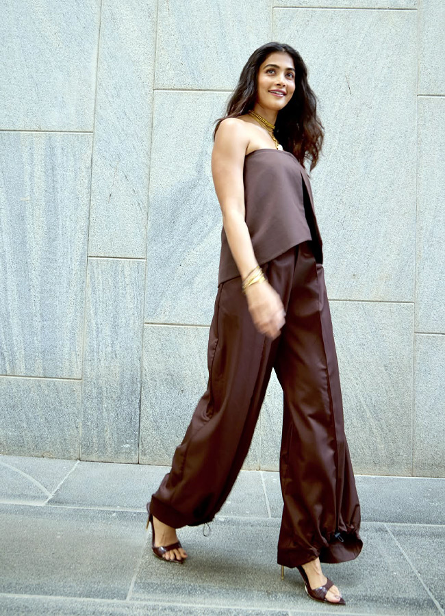 Pooja Hegde Stuns in a Chocolate Colored Dress Photos3
