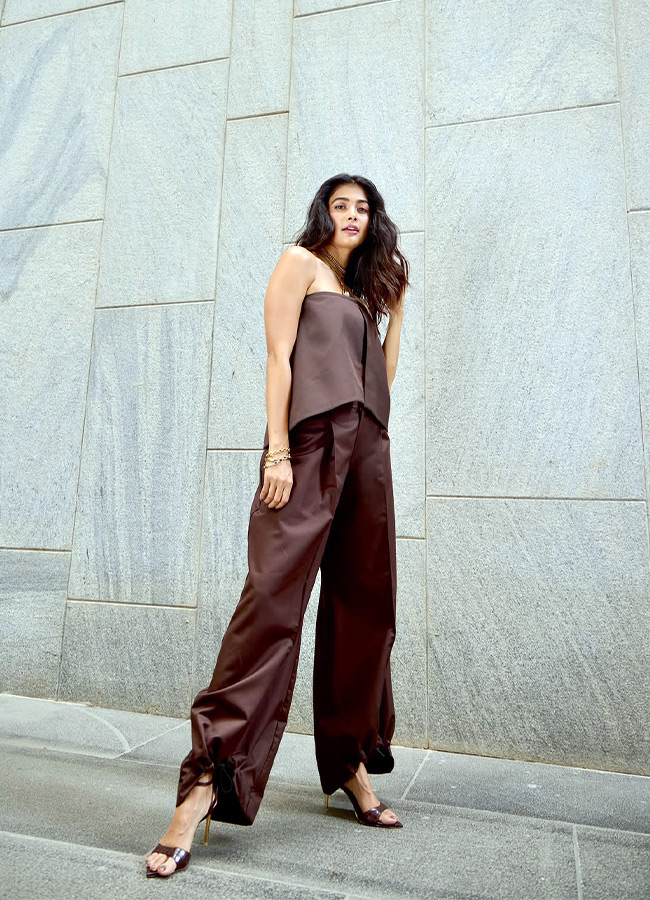 Pooja Hegde Stuns in a Chocolate Colored Dress Photos7