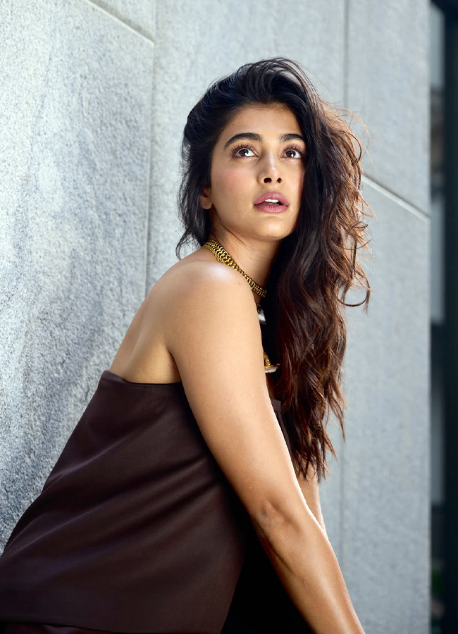 Pooja Hegde Stuns in a Chocolate Colored Dress Photos8