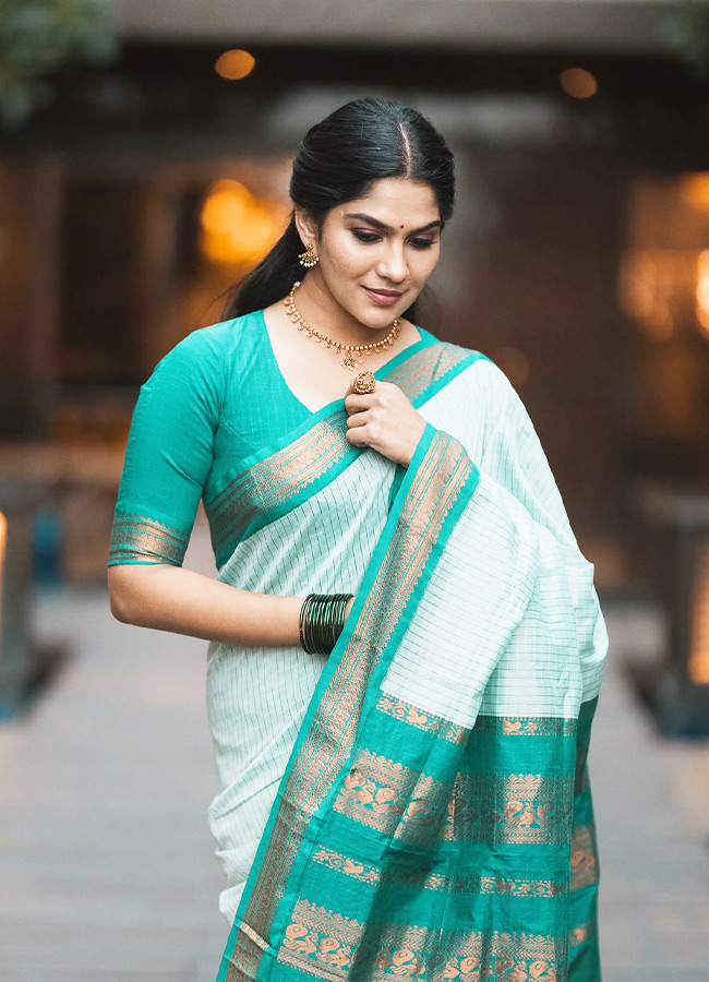 Trending Beauty Swasika Stuns in a Saree Photos8