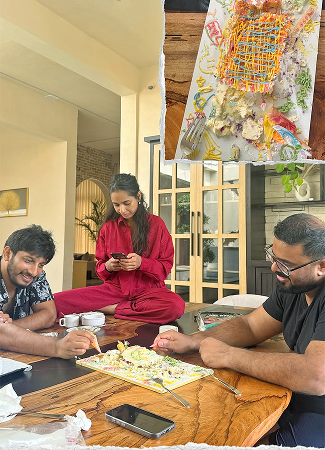 Actress Ashika Ranganath birthday party photos viral16