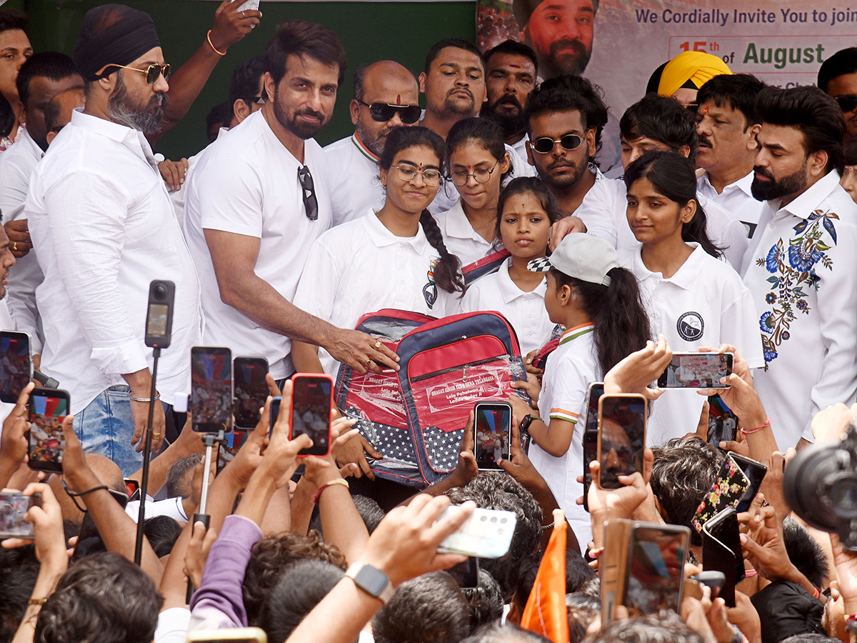 Actor Sonu Sood 80th Independence Day Celebrations in Hyderabad12