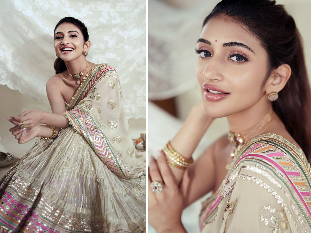 Sreeleela Mesmerizing Beauty in a Saree Photos1