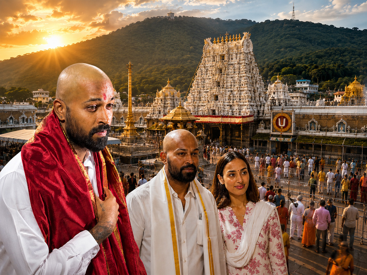 Hardik Pandya Visits Tirumala Seeks Blessings of Lord Venkateswara photos1