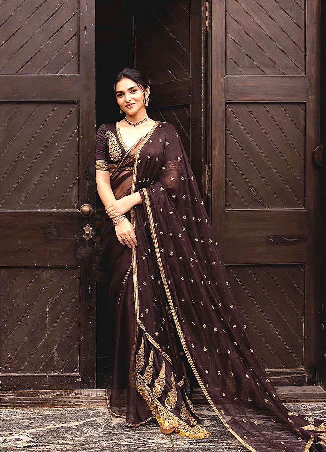Kayadu Lohar Stuns in a Black Saree Gorgeous Photos5