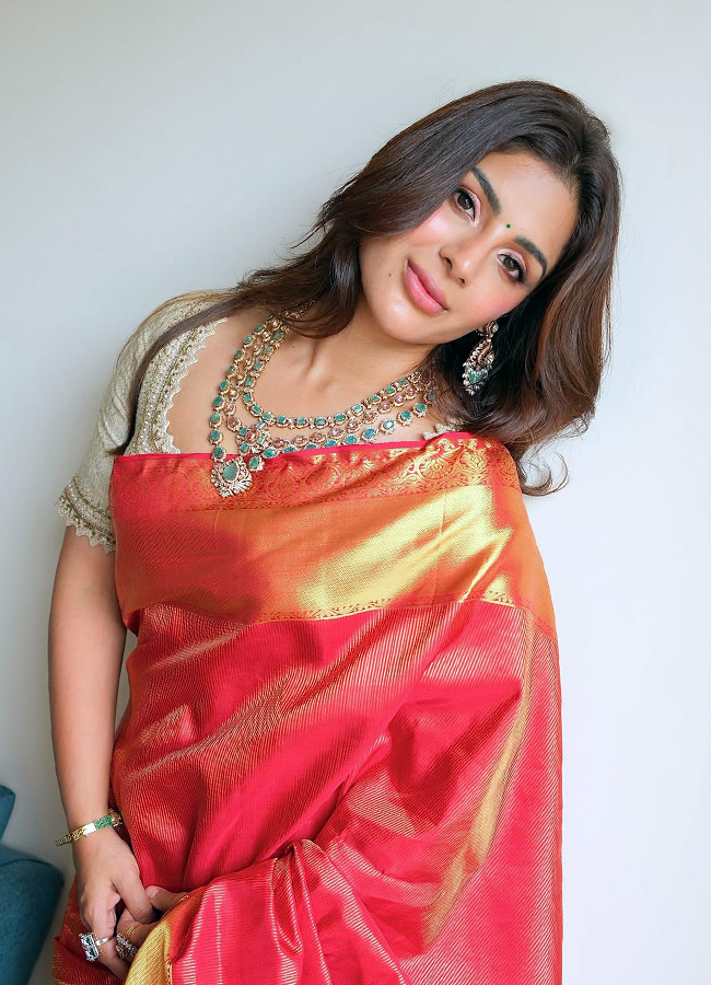 Samyuktha Looks Stunning in a Saree Photos9